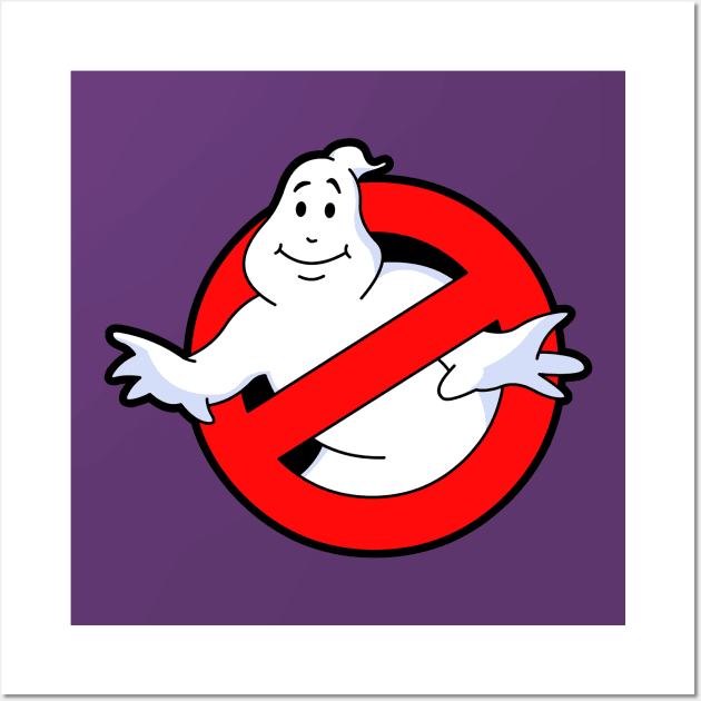 And Now Back To The Real Ghostbusters Logo Smile Wall Art by RobotGhost